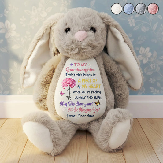 To My Grandkid Hug This Bunny - Personalized Bunny Plush