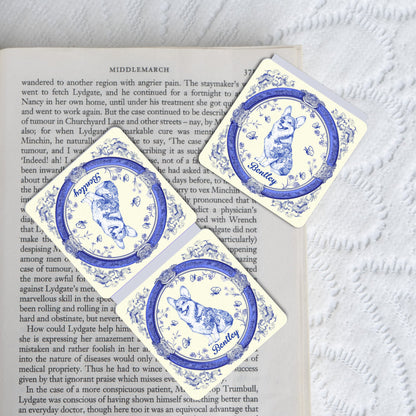 Toile De Jouy Pet Lovers Vintage Style - Personalized Magnetic Bookmark