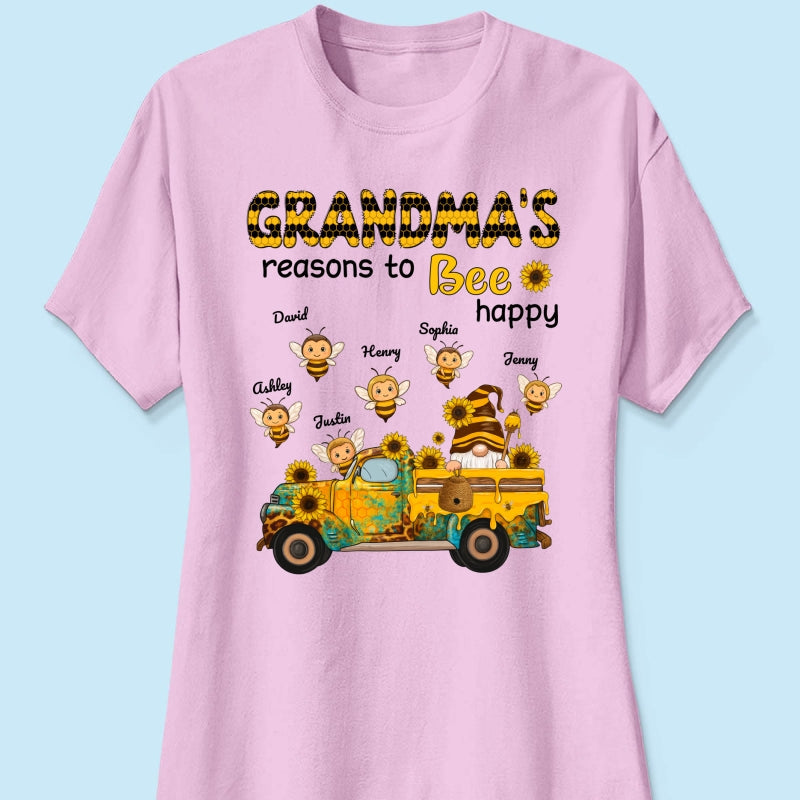 Gnome Grandma's Reasons to be Happy Personalized Sweatshirt, Cozy Fall Sweatshirt for Grandma
