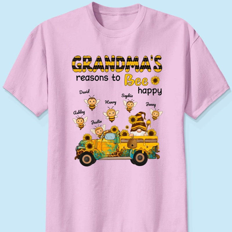 Gnome Grandma's Reasons to be Happy Personalized Sweatshirt, Cozy Fall Sweatshirt for Grandma