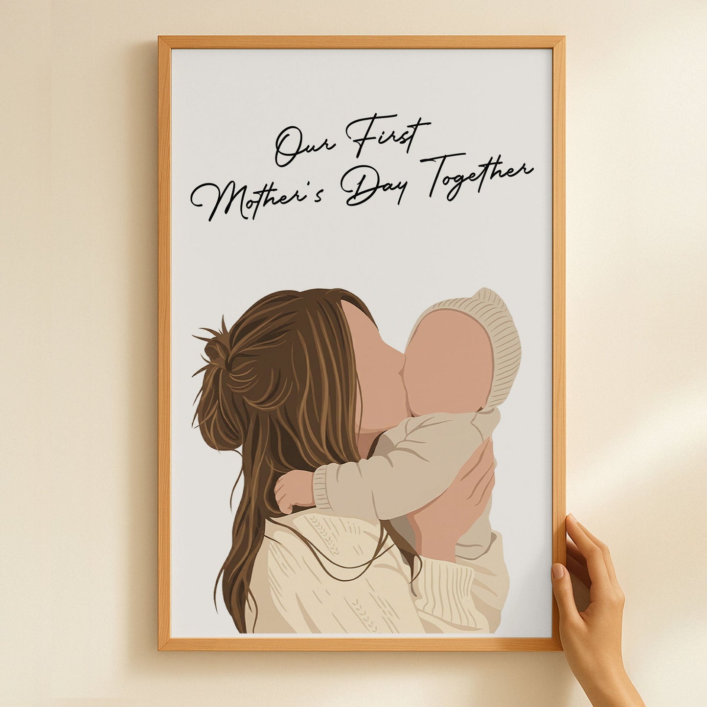 Turn Photo Into Faceless Art - Mother's Day Gift For Mom, Mum, Family - Personalized Poster