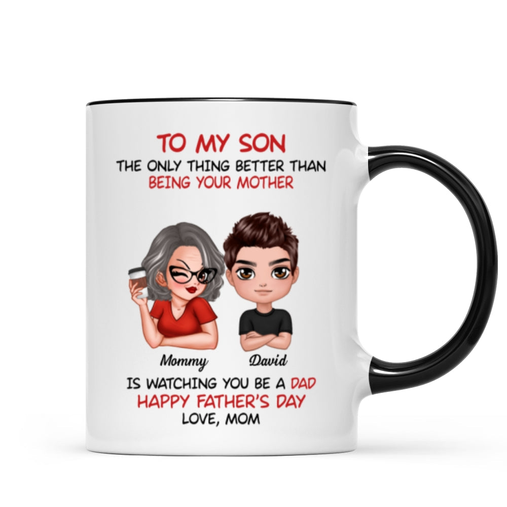 To My Son From Mom Happy Father‘s Day Personalized Mug