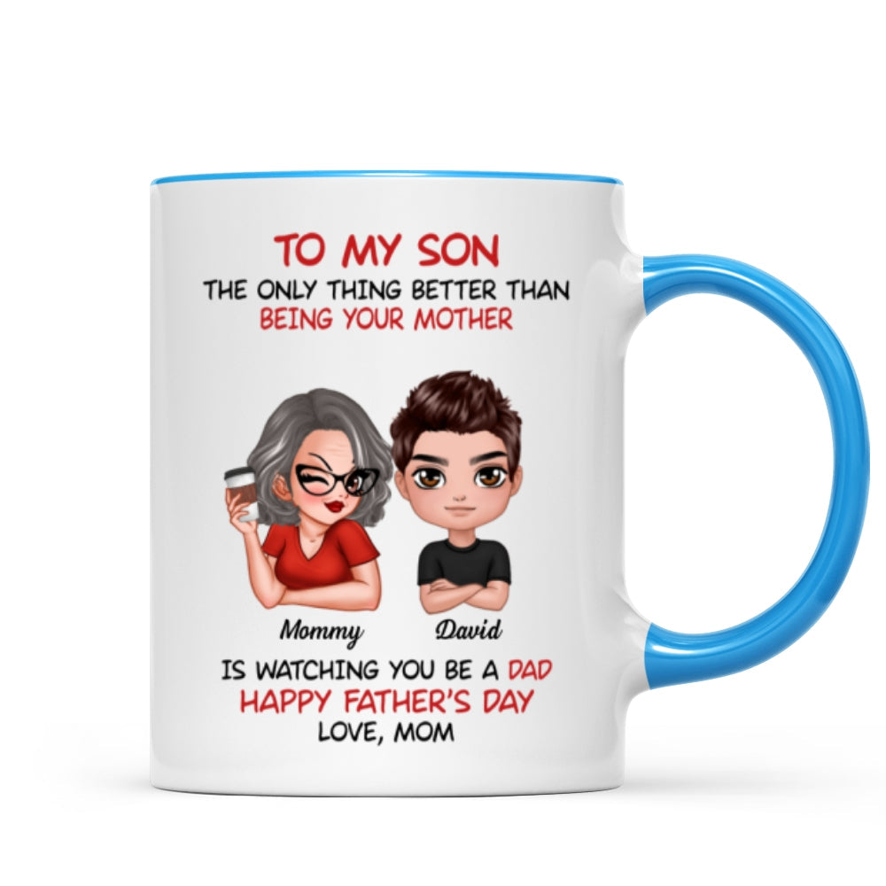 To My Son From Mom Happy Father‘s Day Personalized Mug