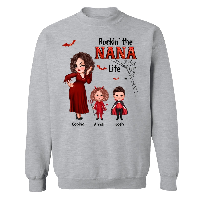 Pretty Grandma Mom Halloween Rockin‘ The Grandma Mom Life Shirt