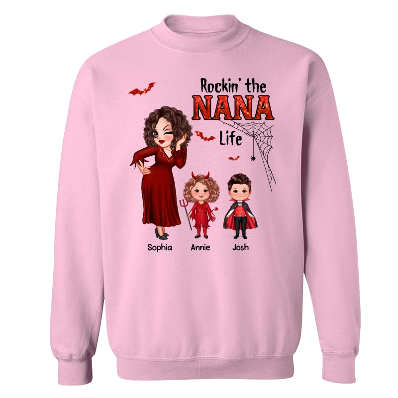 Pretty Grandma Mom Halloween Rockin‘ The Grandma Mom Life Shirt
