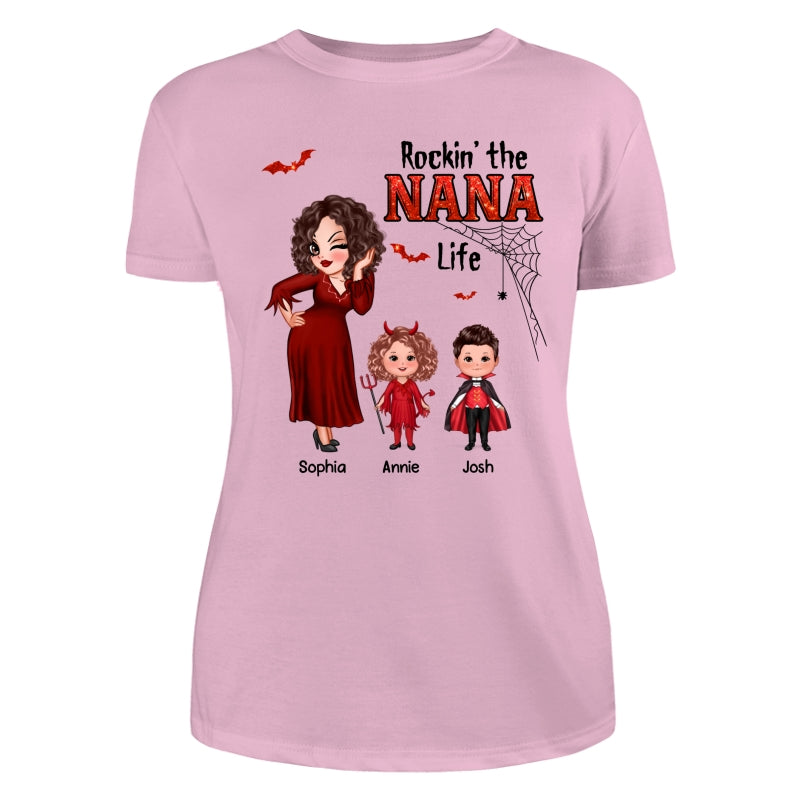 Pretty Grandma Mom Halloween Rockin‘ The Grandma Mom Life Shirt