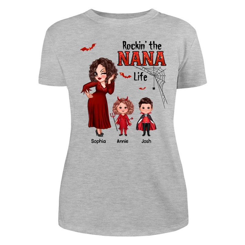 Pretty Grandma Mom Halloween Rockin‘ The Grandma Mom Life Shirt