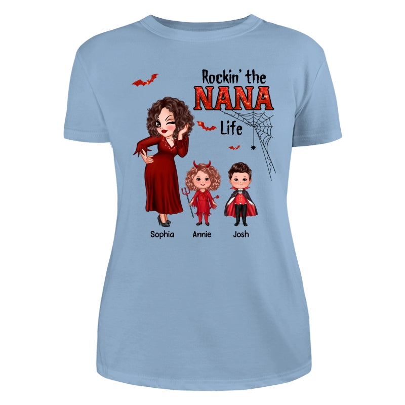 Pretty Grandma Mom Halloween Rockin‘ The Grandma Mom Life Shirt