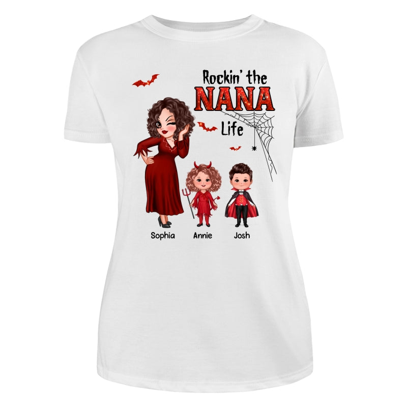 Pretty Grandma Mom Halloween Rockin‘ The Grandma Mom Life Shirt
