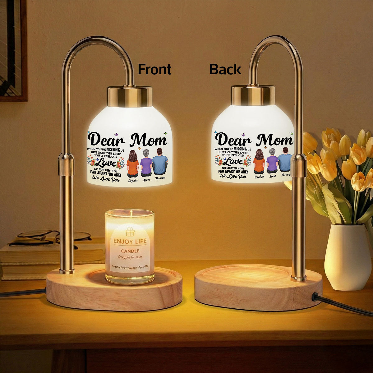 Dear Mom When You Are Missing Us - Personalized Candle Warmer Lamp - Mother's Day Gift For Mom
