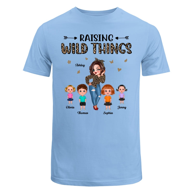 Raising Wild Things Mom And Children Funny Personalized Shirt