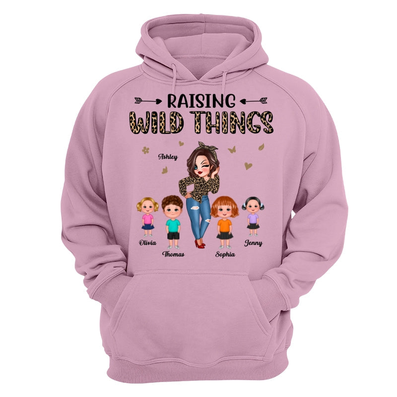 Raising Wild Things Mom And Children Funny Personalized Shirt