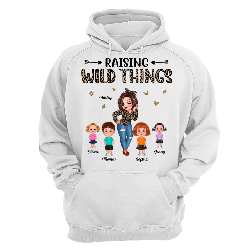 Raising Wild Things Mom And Children Funny Personalized Shirt