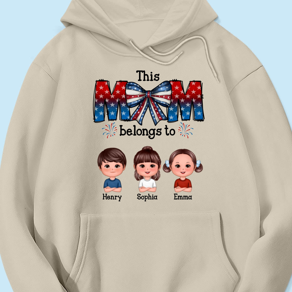 4th Of July Bow This Mom Belongs To Kids Personalized Shirt
