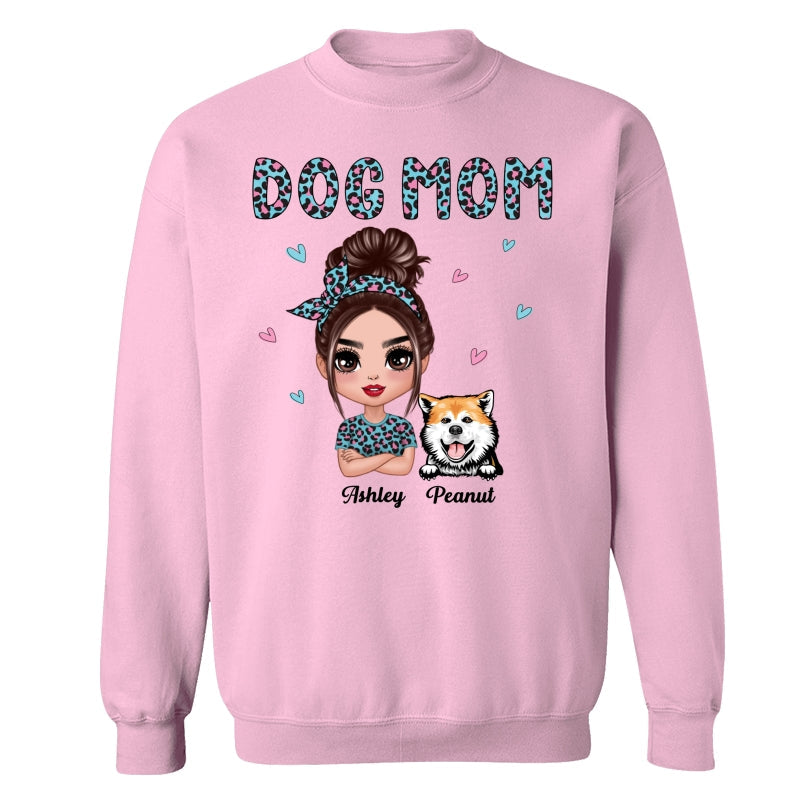 Colorful Leopard Pattern Doll Dog Mom Gift For Dog Lovers Personalized Shirt