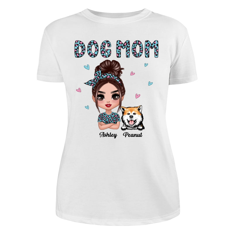 Colorful Leopard Pattern Doll Dog Mom Gift For Dog Lovers Personalized Shirt