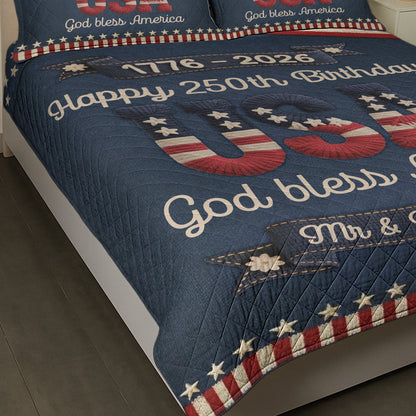 USA 250Th Birthday Faux Yarn Pattern - Custom Blanket