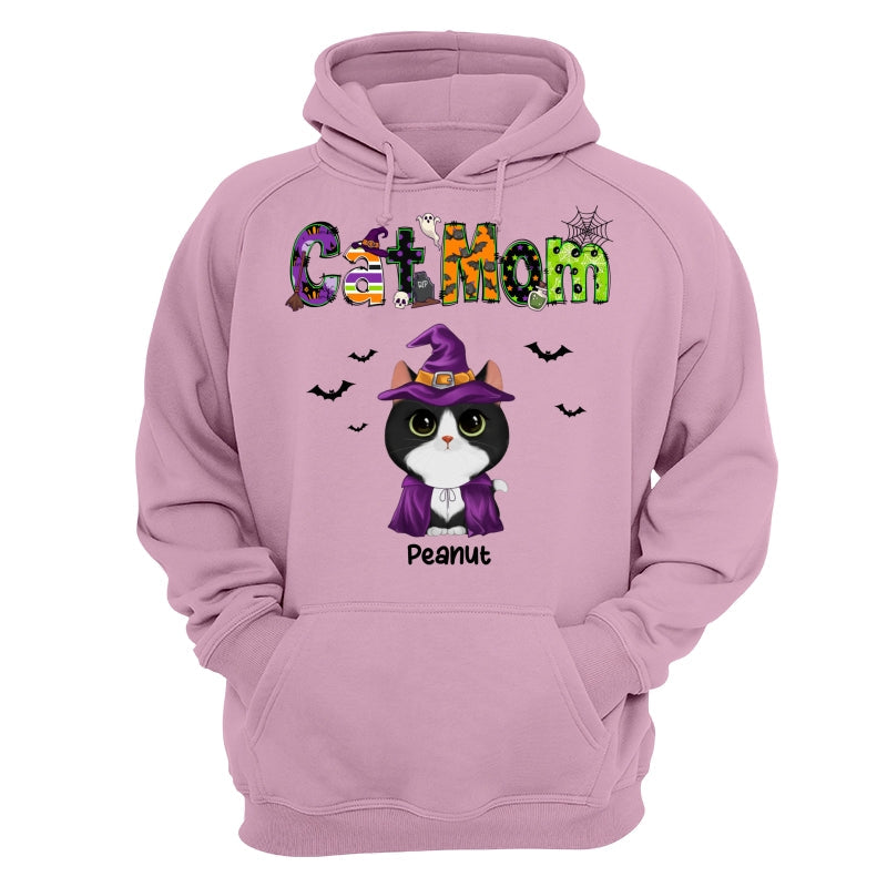 Halloween Watercolor Cute Cats Cat Mom Personalized Shirt