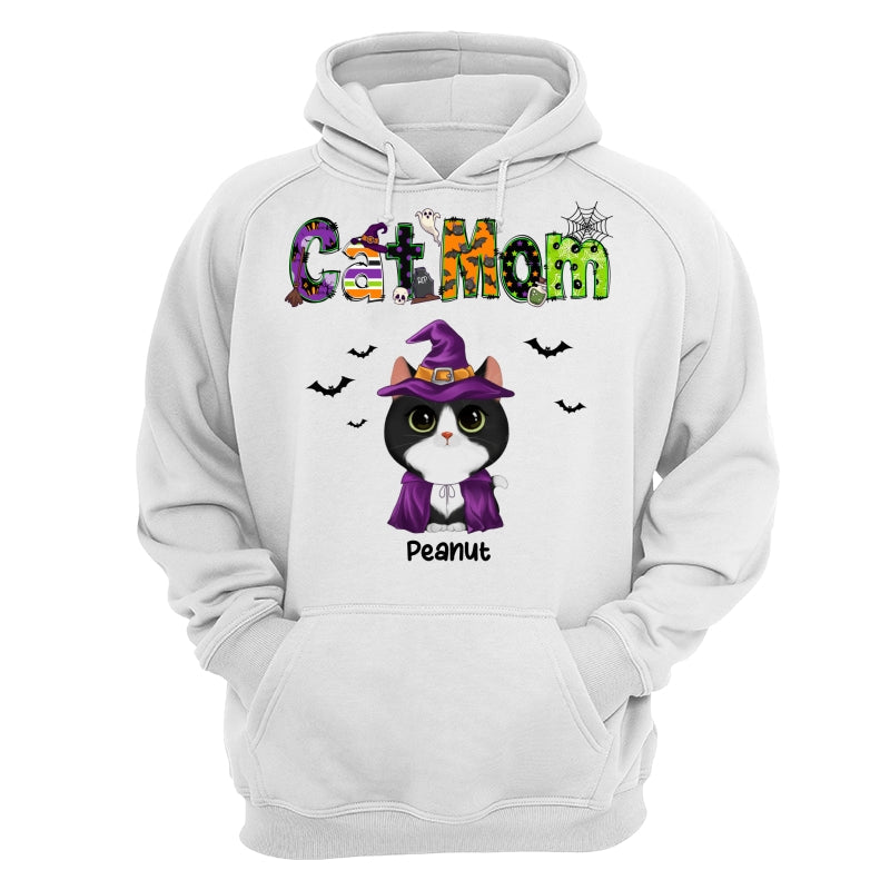 Halloween Watercolor Cute Cats Cat Mom Personalized Shirt