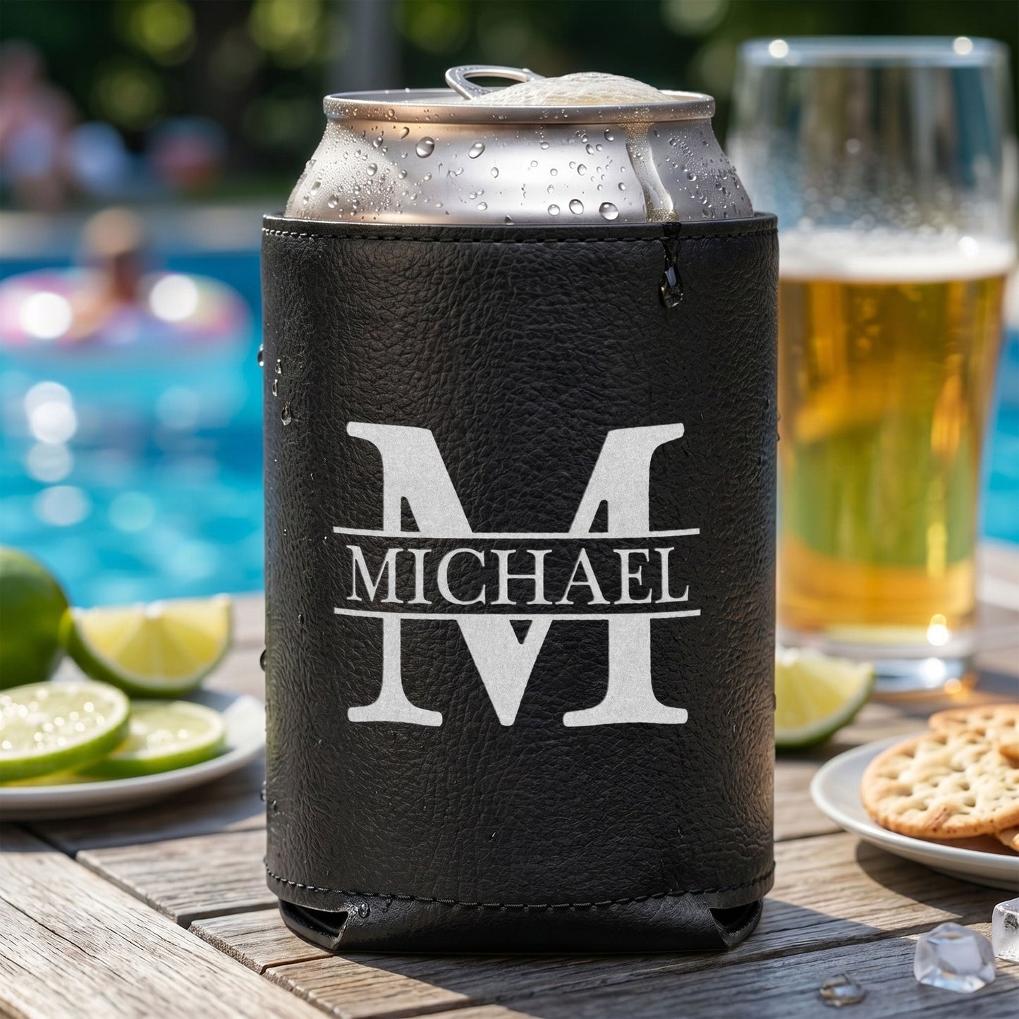 Vintage Monogram - Personalized Can Cooler