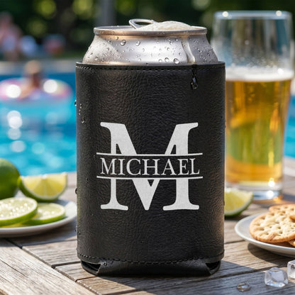 Vintage Monogram - Personalized Can Cooler