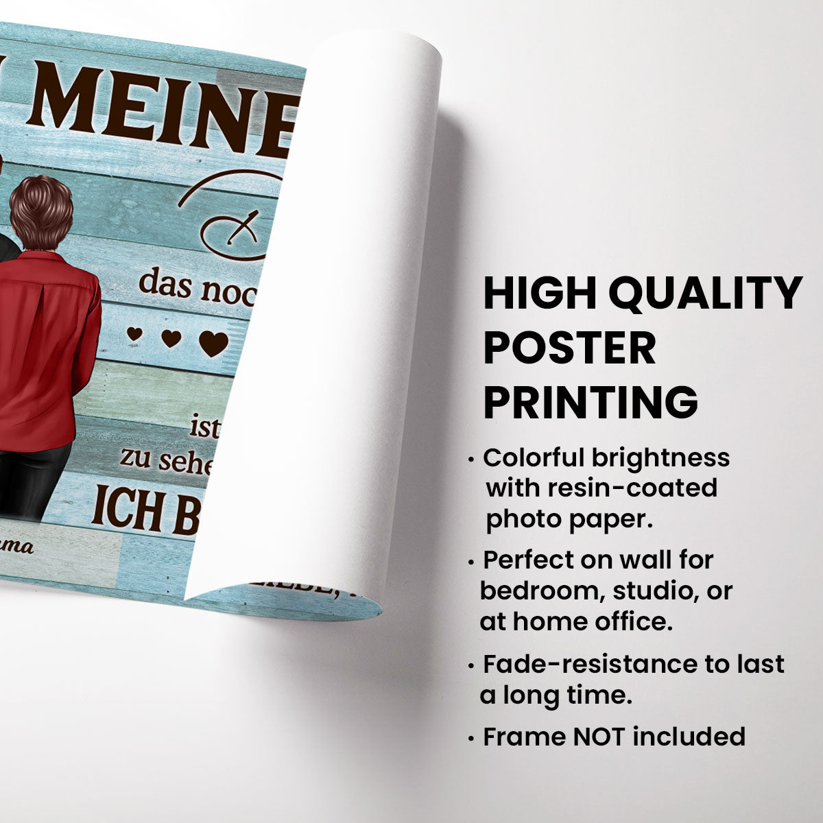 An meinen Sohn - Alles Gute zum Vatertag - Personalisiertes Poster - Vatertagsgeschenk fr den Sohn