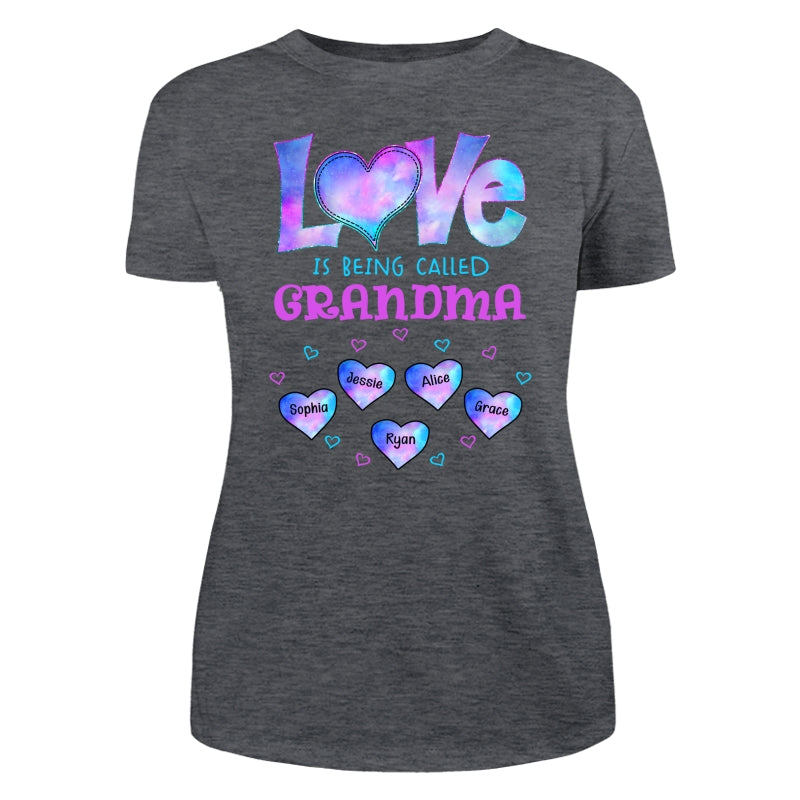 Galaxy Pattern Love Is Being Call Grandma Personalized Shirt
