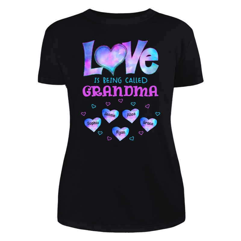 Galaxy Pattern Love Is Being Call Grandma Personalized Shirt