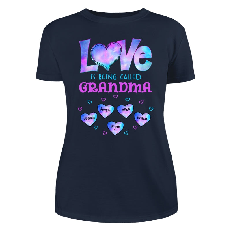 Galaxy Pattern Love Is Being Call Grandma Personalized Shirt