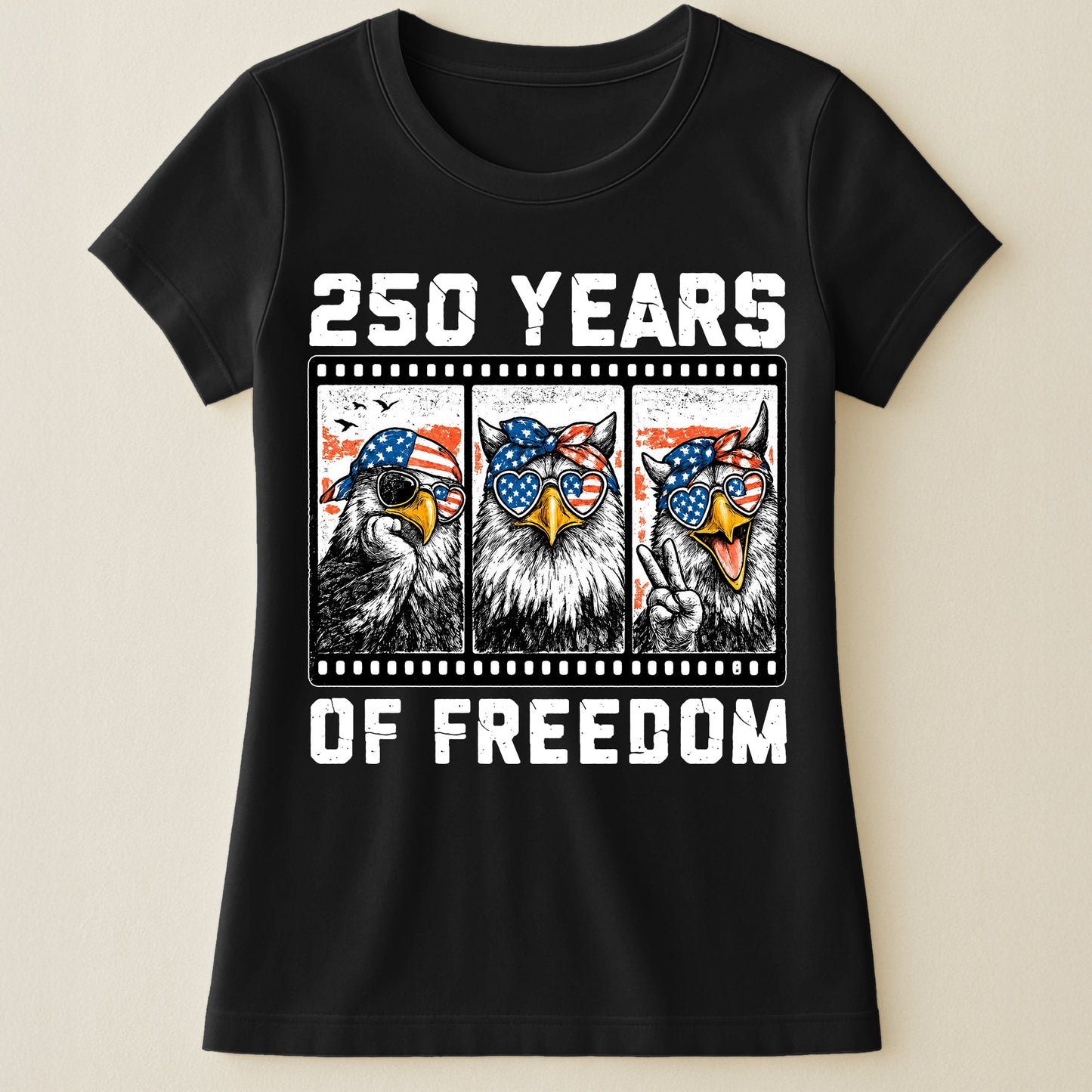 Funny Eagel 250 Years Happy -  Shirt