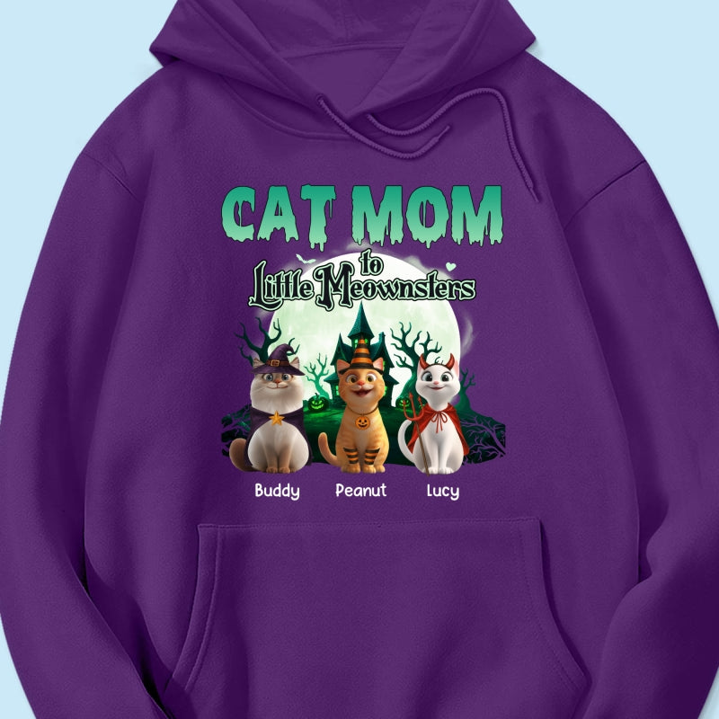 Cat Mom to Little Meownsters Personalized Shirt, Halloween Shirt for Cat Moms