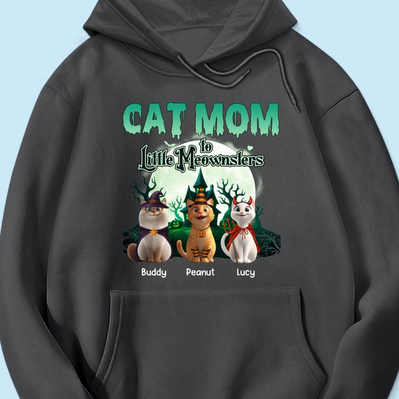 Cat Mom to Little Meownsters Personalized Shirt, Halloween Shirt for Cat Moms
