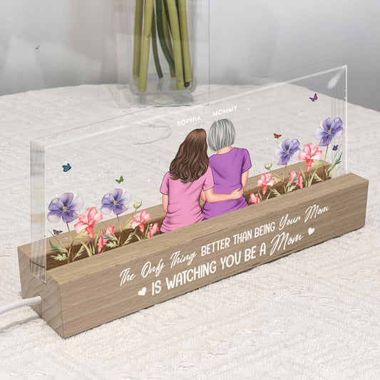 Watching You Be A Mom - Personalized LED Night Light