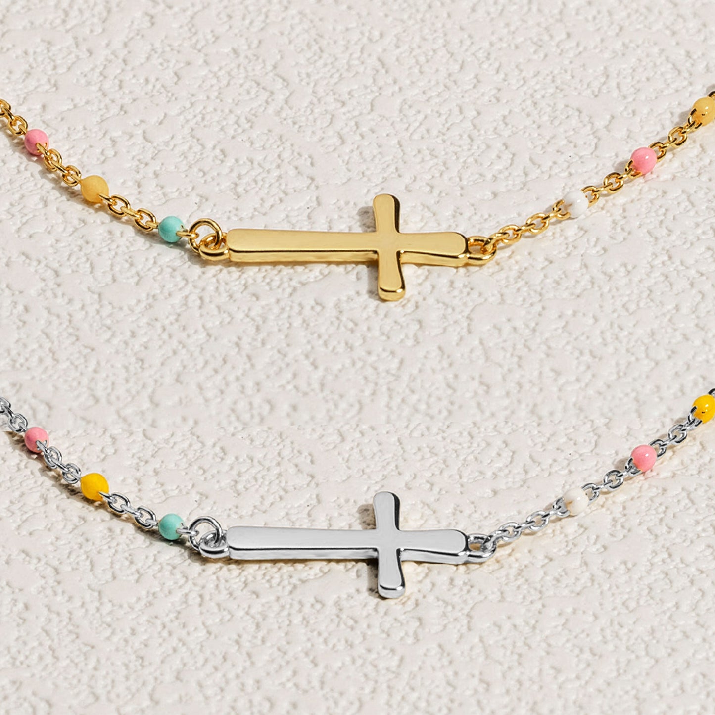 We Are Sisters In Christ - Cross Bracelet With Custom Card
