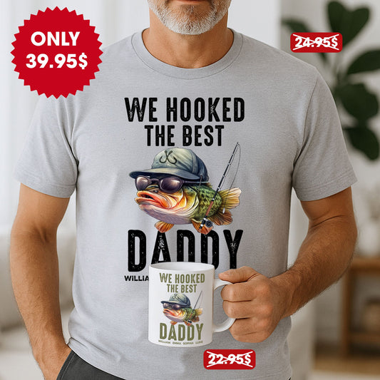 Father's Day Gifts, We Hooked The Best Dad, Grandpa - Custom Father's Day Gift Set