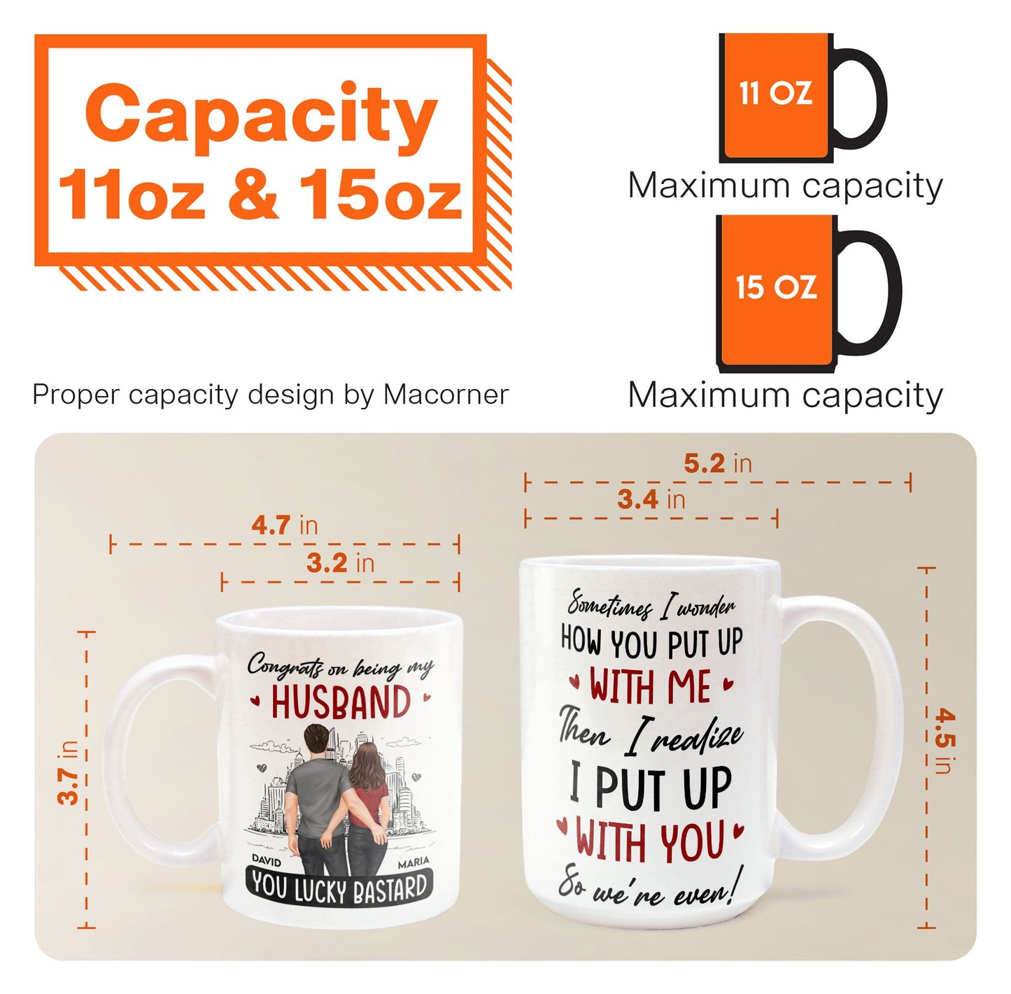 We Put Up With Each Other - Personalized Mug