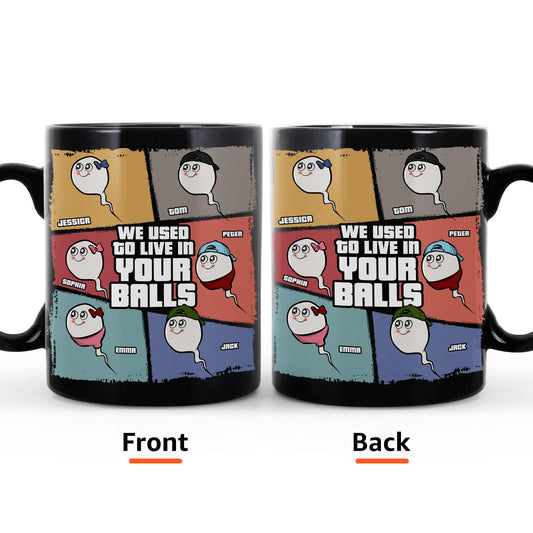 Father's Day Gifts, We Used To Live In Your Balls - Personalized Mug