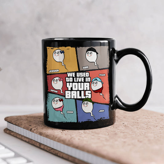 Father's Day Gifts, We Used To Live In Your Balls - Personalized Mug