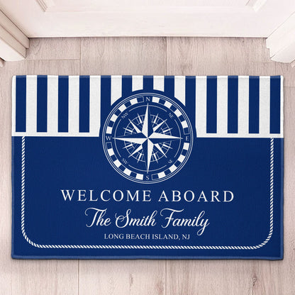 Welcome Aboard - Personalized Doormat