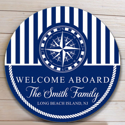 Welcome Aboard - Personalized Wood Sign