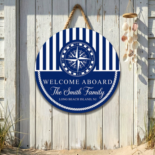 Welcome Aboard - Personalized Wood Sign