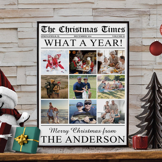 What A Year - Custom Photo - The Christmas Times - For Family, Grandparents - Personalized Photo Poster