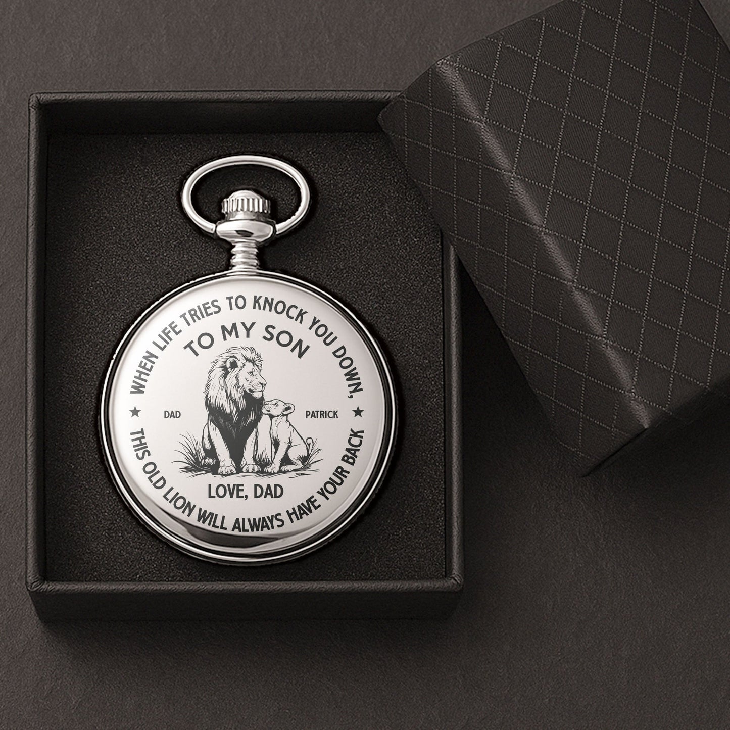 When Life Tries To Knock You Down - Personalized Pocket Watch