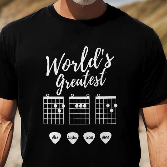 Father's Day Gifts, World's Greatest Guitarist Dad - Personalized Shirt