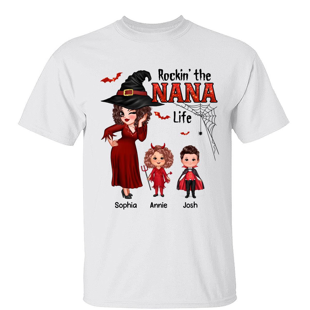 Pretty Grandma Mom Halloween Rockin‘ The Grandma Mom Life Shirt