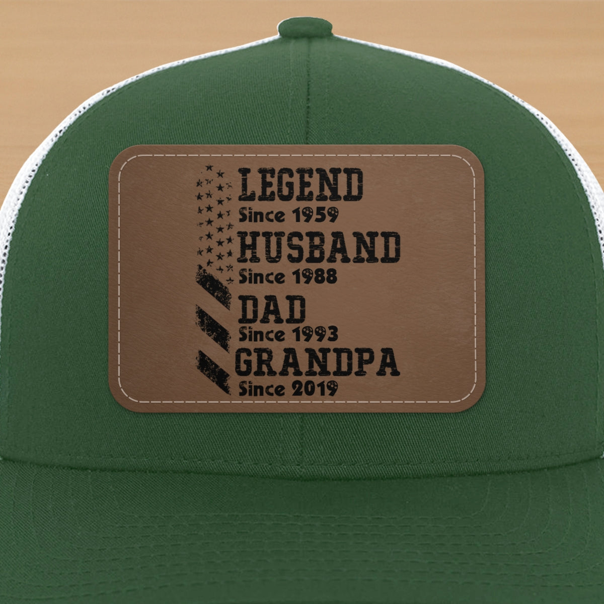 Personalized Legend Husband Dad Papa Since Father's Day Leather Patch Hat