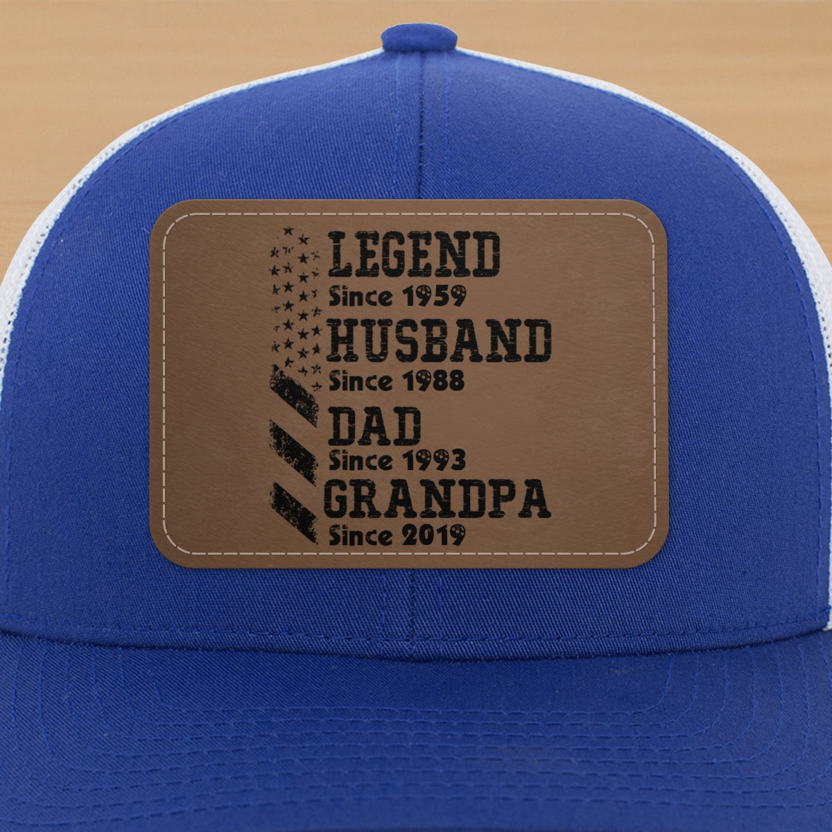 Personalized Legend Husband Dad Papa Since Father's Day Leather Patch Hat