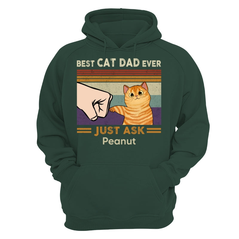 Best Cat Dad Mom Ever Fluffy Cat New Color Palette Personalized Shirt