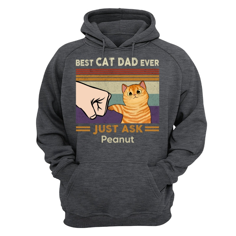 Best Cat Dad Mom Ever Fluffy Cat New Color Palette Personalized Shirt