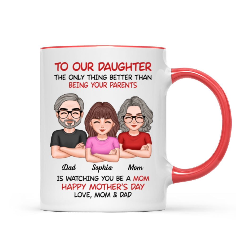 To Our Daughter From Parents Happy Mother‘s Day Personalized Mug